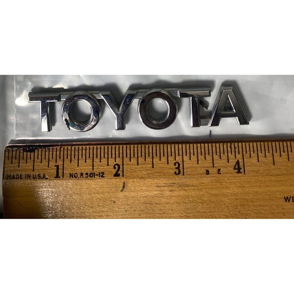 Toyota Rear Trunk Tailgate TOYOTA Emblem Badge Chrome OEM Used